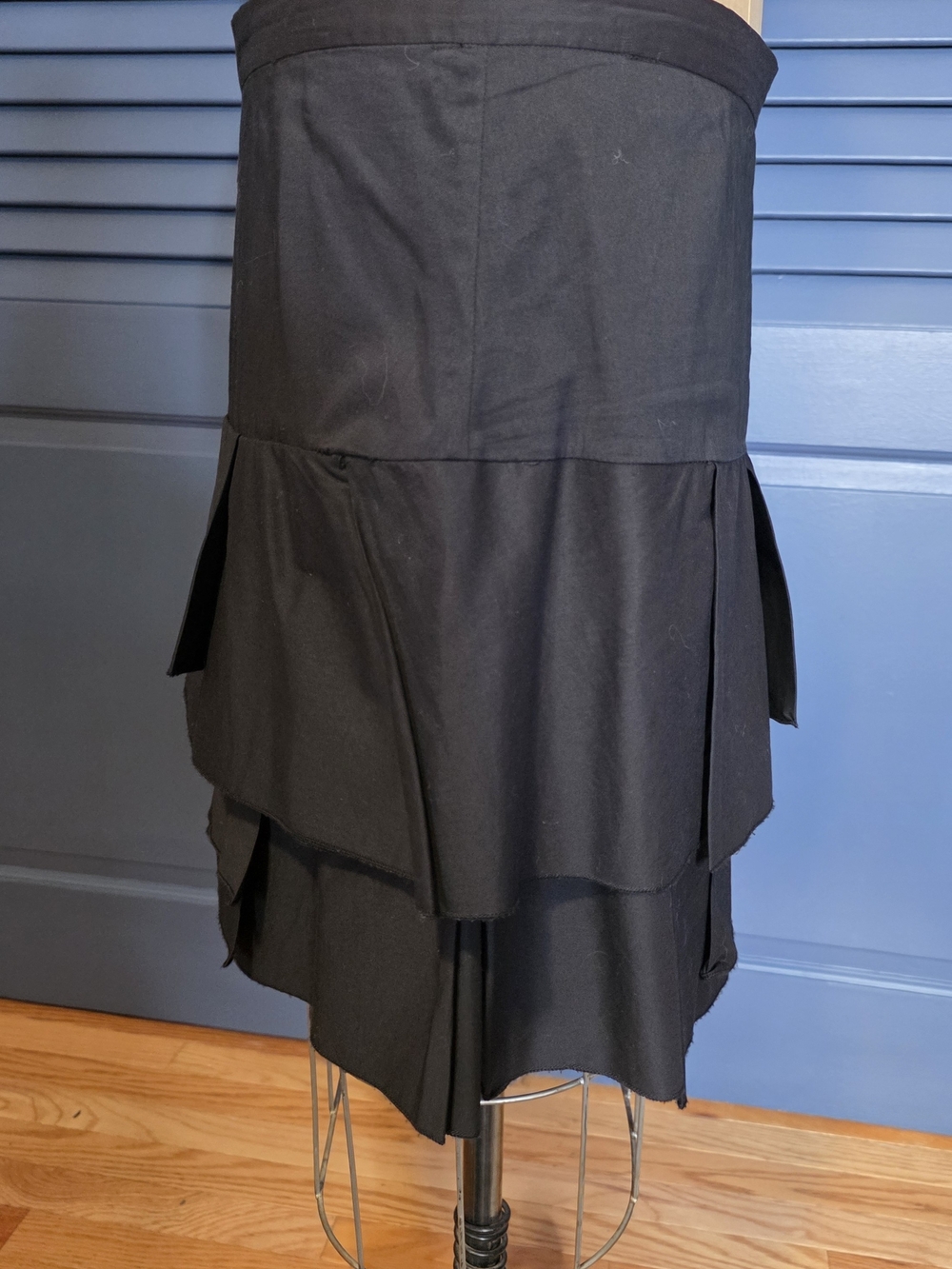Women's Black Layered Ruffle Mini Skirt - Picture 7 of 9